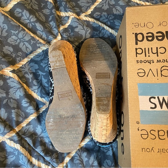 Toms black and silver wedges - Picture 6 of 7